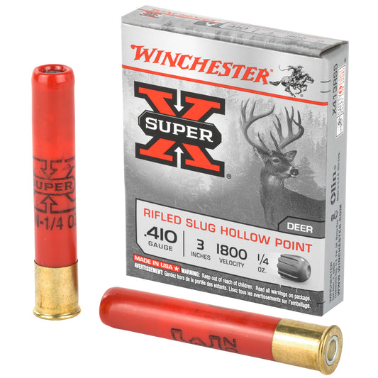 Winchester Ammunition, Super-X, 410 Gauge, 3", 0.25 oz., Slug, 5 Round Box