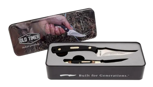 Old Timer Knife Kit (Sharpfinger & Folder Knife in Gift Tin)