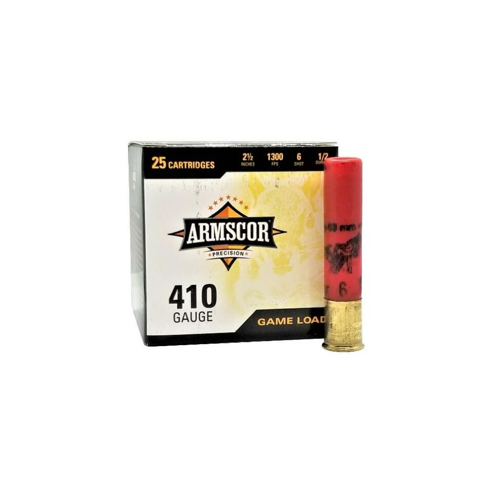 Armscor Precision .410 Bore 2-1/2" Shotgun Ammunition 6 Shot (25 Round ...