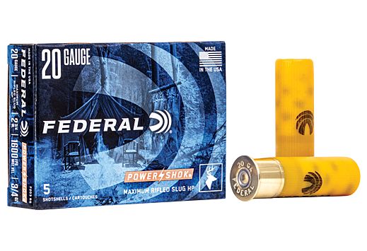 FEDERAL 20GA 2 3/4" 4/5 OZ. RIFLED SLUG 5 PACK