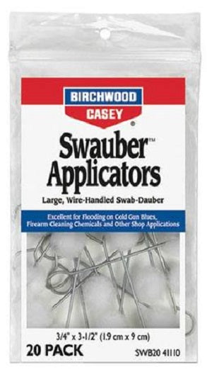 Birchwood Casey Swauber Applicators, Poly-Bag 20/pk