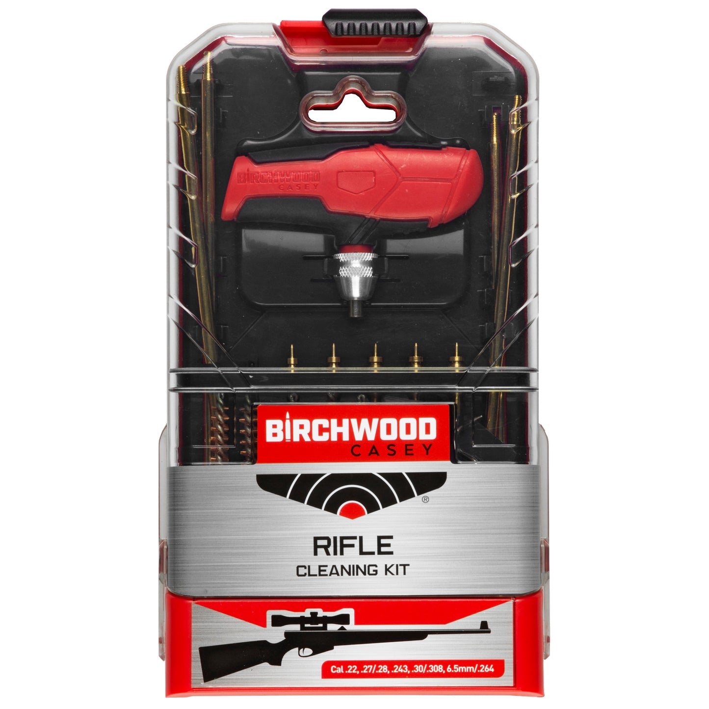 Birchwood Casey, Universal Rifle Cleaning Kit, 21 Piece, Unique Handle