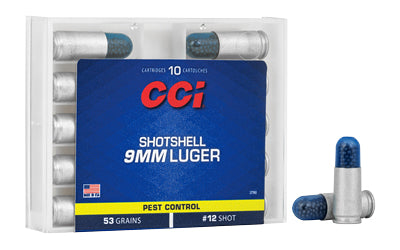 CCI, Shotshell, 9MM, 53 Grain, Shotshell, #12 Shot Size, 10 Round Box