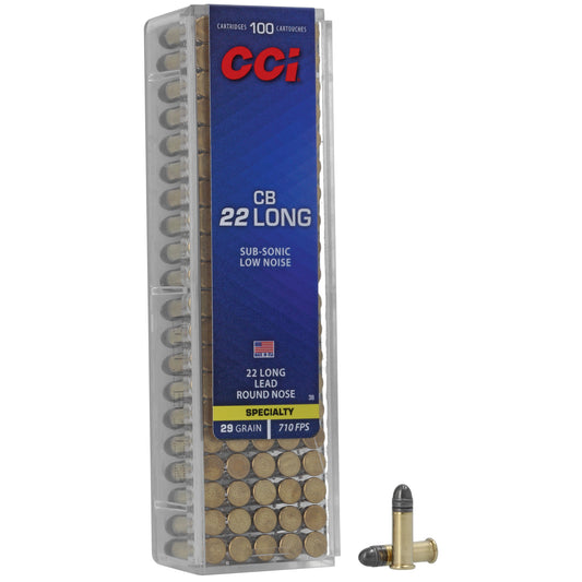 CCI, CB 22L 29 Grain, Lead Round Nose, 100 Round Box