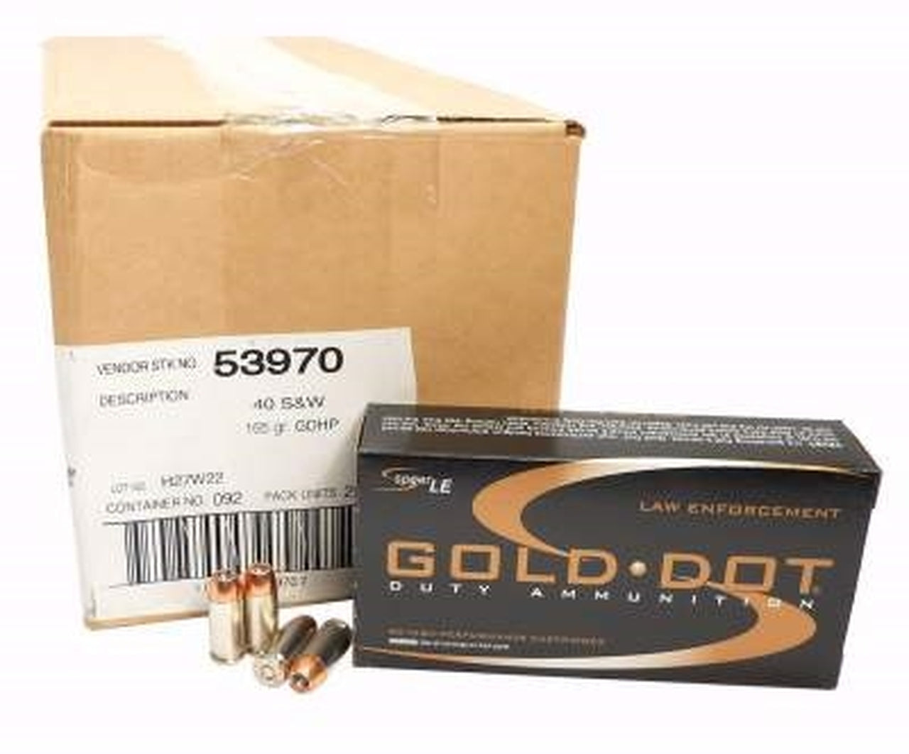 CCI 40 S&W Speer Gold Dot CCI53970 165 gr JHP 50 rounds