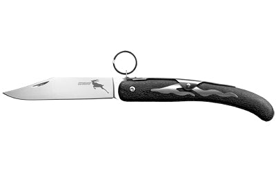 Cold Steel, Kudu, Folding Knife, Silver, Plain Edge, Clip Point, 4.25" Blade, Polished Finish, 5Cr15MoV, Black Handle