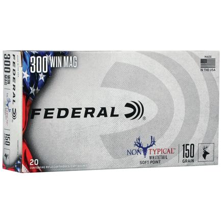 Federal Non-Typical Whitetail Rifle Ammunition .300 Win Mag 150 gr SP 20/ct