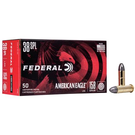 American Eagle Handgun Ammunition .38 Spl 158 gr LRN 770 fps 50/box