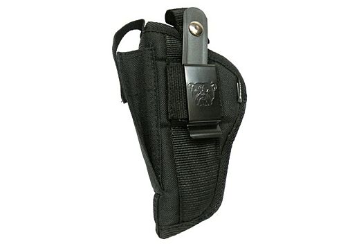 BULLDOG EXTREME SIDE HOLSTER BLACK W/MAG POUCH 2-4"BBL AUTO