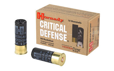 Hornady, Critical Defense, 12 Gauge, 2.75", 00 Buck, Buckshot, 10 Round Box
