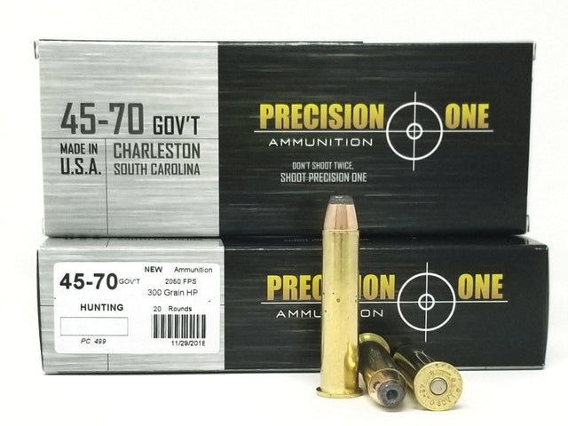 Precision One 45-70 Ammunition PONE499 300 Grain Hollow Point 20 Rounds