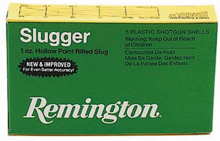 Remington Slugger Rifled Slug 12 ga 3" MAX 1 oz Slug 1760 fps - 5/box