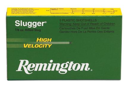 Remington Slugger High-Velocity Rifled Slug 12 ga 2 3/4" MAX 7/8 oz Slug 1800 fps - 5/box