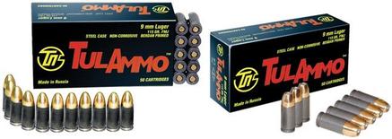 TulAmmo Handgun Ammunition 9mm Luger 115 gr FMJ 1150 fps 50/box
