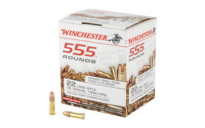 Winchester Ammunition, Rimfire, 22LR, 36 Grain, Hollow Point, 555 Round Brick