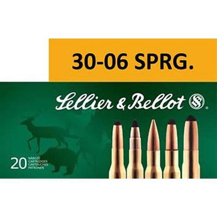 Sellier & Bellot Rifle Ammunition .30-06 Sprg 180 gr SPCE - 20/box